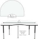 48" x 72" Kidney T-Mold Dry-Erase Activity Table