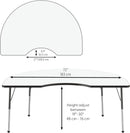 48" x 72" Kidney T-Mold Dry-Erase Activity Table