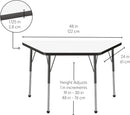 24" x 48" Trapezoid T-Mold Dry-Erase Activity Table