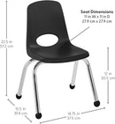 12" Stack Chair with Ball Glides