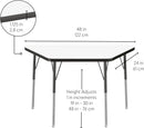 24" x 48" Trapezoid T-Mold Dry-Erase Activity Table
