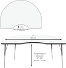 48" x 72" Kidney T-Mold Dry-Erase Activity Table