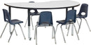 48" x 72" Kidney T-Mold Dry-Erase Activity Table