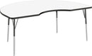 48" x 72" Kidney T-Mold Dry-Erase Activity Table