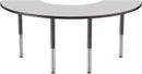 36" x 72" Half Moon T-Mold Dry-Erase Activity Table