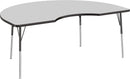 48" x 72" Kidney T-Mold Dry-Erase Activity Table