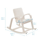Bentwood Rocking Chair with Cushion - ELR-22211-WW_DIM