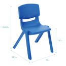 12in Plastic School Stack Chair, 10-Piece - ELR-3012-BL_TDIM