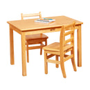 24in x 36in Rectangular Hardwood Table with 24in Legs and Two 14in Chairs - ELR-7121-HY_LIFE
