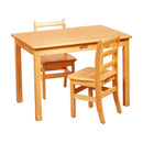 24in x 36in Rectangular Hardwood Table with 24in Legs and Two 14in Chairs - ELR-7121-HY_MAIN