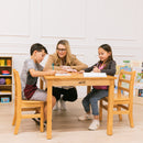 30in D Square Hardwood Table with 24in Legs and Two 14in Chairs, 3-Piece - ELR-7138-HY_ENV_1