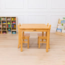30in D Square Hardwood Table with 24in Legs and Two 14in Chairs, 3-Piece - ELR-7138-HY_ENV_3