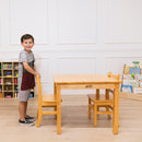 30in D Square Hardwood Table with 24in Legs and Two 14in Chairs, 3-Piece - ELR-7138-HY_ENV_4