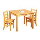 30in D Square Hardwood Table with 24in Legs and Two 14in Chairs, 3-Piece - ELR-7138-HY_LIFE