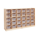 30 Cubby Storage Cabinet, Eco-Friendly Birch Plywood Storage with 30 Bins