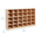 30 Cubby Storage Cabinet, Eco-Friendly Birch Plywood Storage with 30 Bins