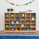 30 Cubby Storage Cabinet, Eco-Friendly Birch Plywood Storage with 30 Bins