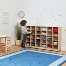 30 Cubby Storage Cabinet, Eco-Friendly Birch Plywood Storage with 30 Bins