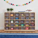 30 Cubby Storage Cabinet, Eco-Friendly Birch Plywood Storage with 30 Bins