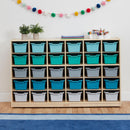 30 Cubby Storage Cabinet, Eco-Friendly Birch Plywood Storage with 30 Bins