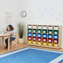 30 Cubby Storage Cabinet, Eco-Friendly Birch Plywood Storage with 30 Bins