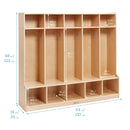 5-Section Coat Locker with Bench, Eco-Friendly Birch Plywood Storage Solution
