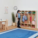 5-Section Coat Locker with Bench, Eco-Friendly Birch Plywood Storage Solution