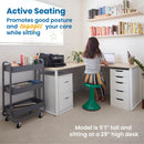 ACE Active Core Engagement Wobble Stool, Portable Flexible Seating, 18in Seat Height
