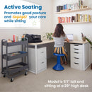 ACE Active Core Engagement Wobble Stool, Portable Flexible Seating, 18in Seat Height