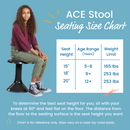 ACE Active Core Engagement Wobble Stool, Portable Flexible Seating, 18in Seat Height
