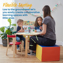 Adult Cozy Cube, Colorful Flexible Foam Seat with Handle, 16in Seat Height