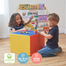 Adult Cozy Cube, Colorful Flexible Foam Seat with Handle, 16in Seat Height