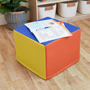 Adult Cozy Cube, Colorful Flexible Foam Seat with Handle, 16in Seat Height