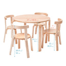 Bentwood Table and Curved Back Chair Set,Â Premium Kids Wooden Furniture