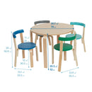 Bentwood Table and Curved Back Chair Set,Â Premium Kids Wooden Furniture