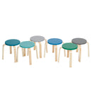 ECR4Kids Bentwood Stacking Stools for Kids, Flexible Seating, 12" Height, 6-Piece