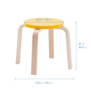 ECR4Kids Bentwood Stacking Stools for Kids, Flexible Seating, 12" Height, 6-Piece