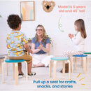 ECR4Kids Bentwood Stacking Stools for Kids, Flexible Seating, 12" Height, 6-Piece
