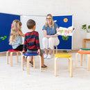 ECR4Kids Bentwood Stacking Stools for Kids, Flexible Seating, 12" Height, 6-Piece
