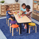 ECR4Kids Bentwood Stacking Stools for Kids, Flexible Seating, 12" Height, 6-Piece