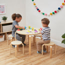 ECR4Kids Bentwood Stacking Stools for Kids, Flexible Seating, 12" Height, 6-Piece