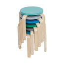 ECR4Kids Bentwood Stacking Stools for Kids, Flexible Seating, 12" Height, 6-Piece