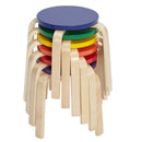 ECR4Kids Bentwood Stacking Stools for Kids, Flexible Seating, 12" Height, 6-Piece