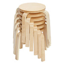 ECR4Kids Bentwood Stacking Stools for Kids, Flexible Seating, 12" Height, 6-Piece