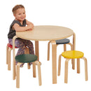 ECR4Kids Bentwood Round Table and Stools Furniture Set, Kids Wooden Table and Chair Set