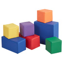 Big Foam Block Playset, Soft Colorful Stacking Play Blocks, 7-Piece