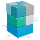 Big Foam Block Playset, Soft Colorful Stacking Play Blocks, 7-Piece