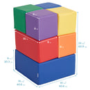 Big Foam Block Playset, Soft Colorful Stacking Play Blocks, 7-Piece