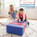 Big Foam Block Playset, Soft Colorful Stacking Play Blocks, 7-Piece