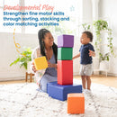 Big Foam Block Playset, Soft Colorful Stacking Play Blocks, 7-Piece